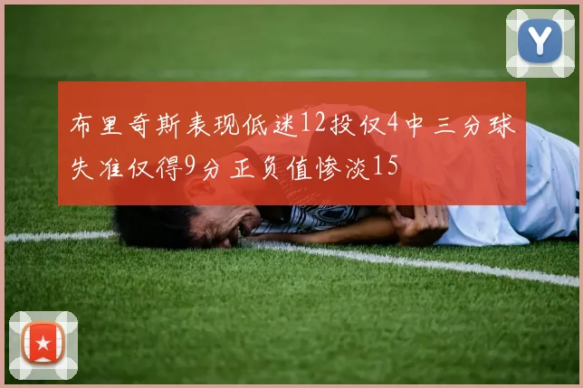 布里奇斯表现低迷12投仅4中三分球失准仅得9分正负值惨淡15